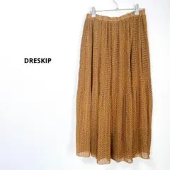 ​DRESKIP ドレスキッププリント プリーツスカート ロング 総柄 ブラウンのサムネイル