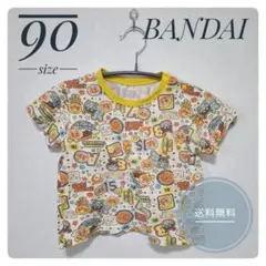バンダイ アンパンマン総柄Tシャツ 90黄 美品 送料込み
