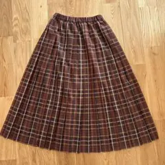 シアーチェックプリーツスカート