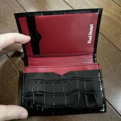 Paul Stuart 黒 レザー 名刺入れのサムネイル