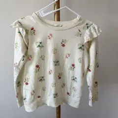 branshes 花柄フリル付きトップス 100