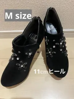 RINS' FETISH 黒色ブーティ　ショートブーツ　ビジュー