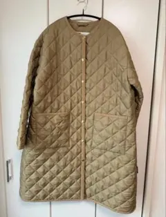 トラディショナルウェザーウェア　キルティングロングコート　ベージュ　サイズ36