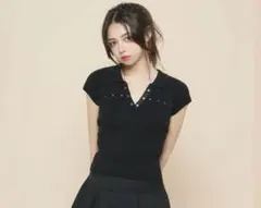 新品 AM1366 Lindsay logo tops black