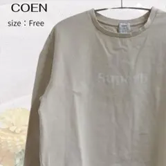 COEN コーエン トップス トレーナー スウェット 長袖 ロゴ プリント F