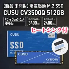 CUSU CV3500Q 512GB M.2 NVMe SSD 本体 - メルカリ