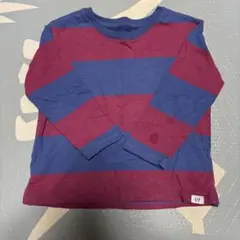 GAP 赤と青のストライプ 長袖カットソー