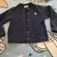 familier ネイビー カーディガン男女兼用春