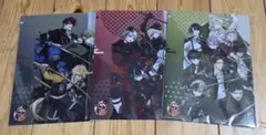 刀剣乱舞　クリアファイル 3枚 セブンイレブン