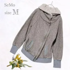 【SeMo】首元あったかパーカー ジャケット ジャンバー 綿100% M 〇