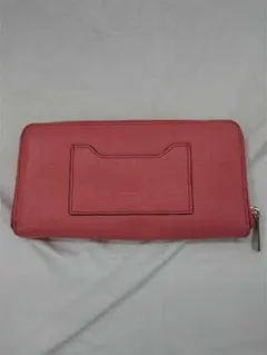 ★コーチ COACHレディース ラウンドファスナー長財布 ピンク系