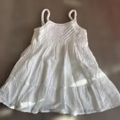 【美品】GAP ワンピース 綿100%クロシェ編み 80cm白 女の子