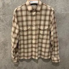 TOMORROWLAND ベージュ系チェック 長袖シャツ