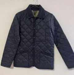 LAVENHAM ネイビー キルティングジャケット コーデュロイ襟