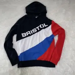 F.C.Real Bristol マルチカラー　ボーダー ロゴ プルオーバー　L
