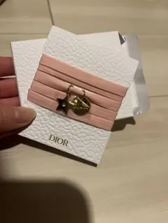 Dior ピンク サテン風リボン ブレスレット　箱付き