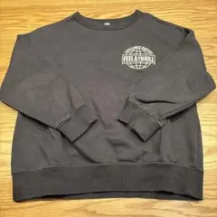 GU 男女兼用　グラフィックスエットプルオーバー　120 グレー