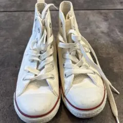 Converse ホワイト ハイカット スニーカー 19cm