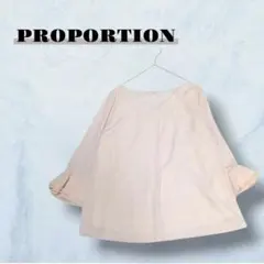 プロポーション 袖フリルブラウス プルオーバー 長袖シャツ 薄手 5897
