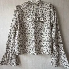 FREE’S MART 花柄ブラウス フリル アイボリー 韓国風 春服