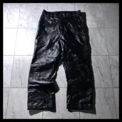 レザーパンツ ワイド