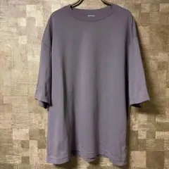 UNIQLO U エアリズムコットンオーバーサイズＴシャツ パープル XL