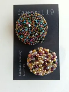 ハンドメイド　ブローチ 2個セット