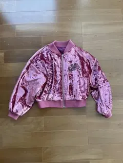 PINK-latte ピンクラテ ベロアブルゾン 刺繍 アウター 150