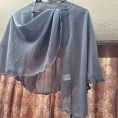 フリル付きダークブルースカート フリーサイズ　ダークブルー