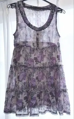 axes femme 紫薔薇 ノースリーブ チュニック ワンピースのサムネイル