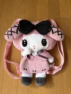 マイメロディ ぬいぐるみリュック　真夜中のメロクロ