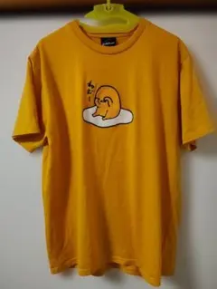 【2枚セット】ぐでたま Tシャツ サガラ刺繍 黄色 LL / 黒 M サンリオ