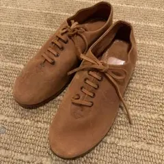 ブラウンレザー レースアップローファー