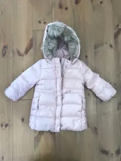 Baby GAP ファー付きピンクダウンジャケット