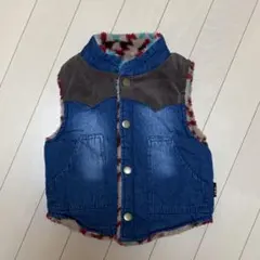 ♡bp kids market♡デニム×ボア リバーシブル ベスト ベビー