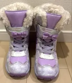 ムーンスター　パープル　ブーツ　スノーブーツ