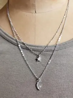 S925★　CZ　ダブルネックレス