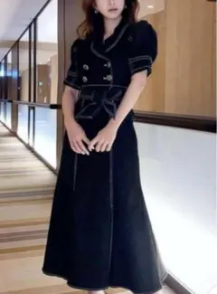 【RESEXXY】配色ステッチマーメイドワンピース