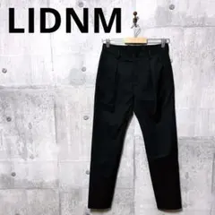 LIDNM リドム メンズ タックテーパードパンツ S ブラックのサムネイル