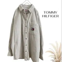 TOMMY HILFIGER コットン コーデュロイシャツアウター　アイボリー