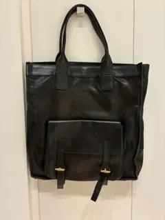 龍桜✨Chloe ミスターパディントン トートバッグ 黒 レザー 鍵付き Chloe（クロエ） 極 美品 希少品 鍵付き パディントン ロゴ 金具