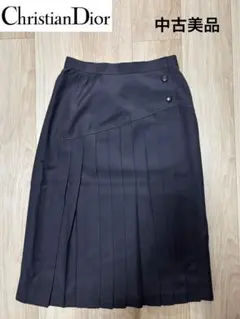 【中古美品】ChristianDior クリスチャンディオール プリーツスカート
