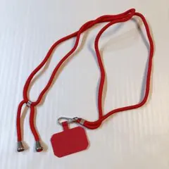 ストラップ ホルダー ネックストラップ 肩掛け ショルダー レッド 赤 スマホ