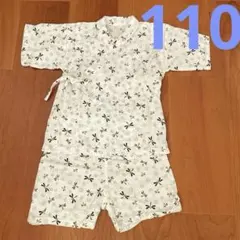 甚兵衛 110cm 男の子　とんぼ柄×白地