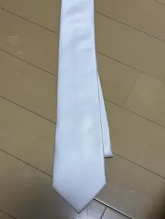 ホワイト 礼服用ネクタイ テクスチャー付き