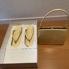 和装用バッグと草履セット ゴールド