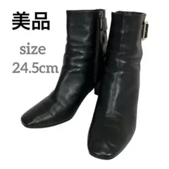 美品　ヒミコ　HIMIKO ショートブーツ 撥水ベルト　バックル　専用袋付き