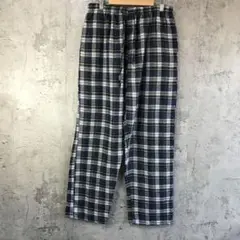 yu6古着　チェックパンツ　パジャマパンツ　紺　緑　白　黒　黄　90s Y2K