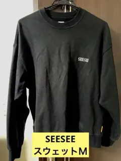 SEESEE ブラック スウェット　黒　Lのサムネイル