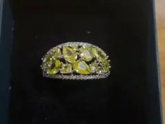 指輪　CZ黄色　S925　16号程　US8